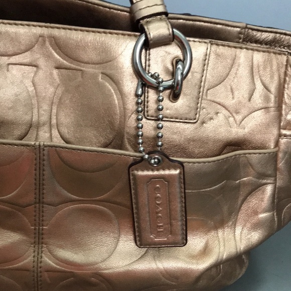 Coach Embossed Gold Purse - Picture 6 of 16